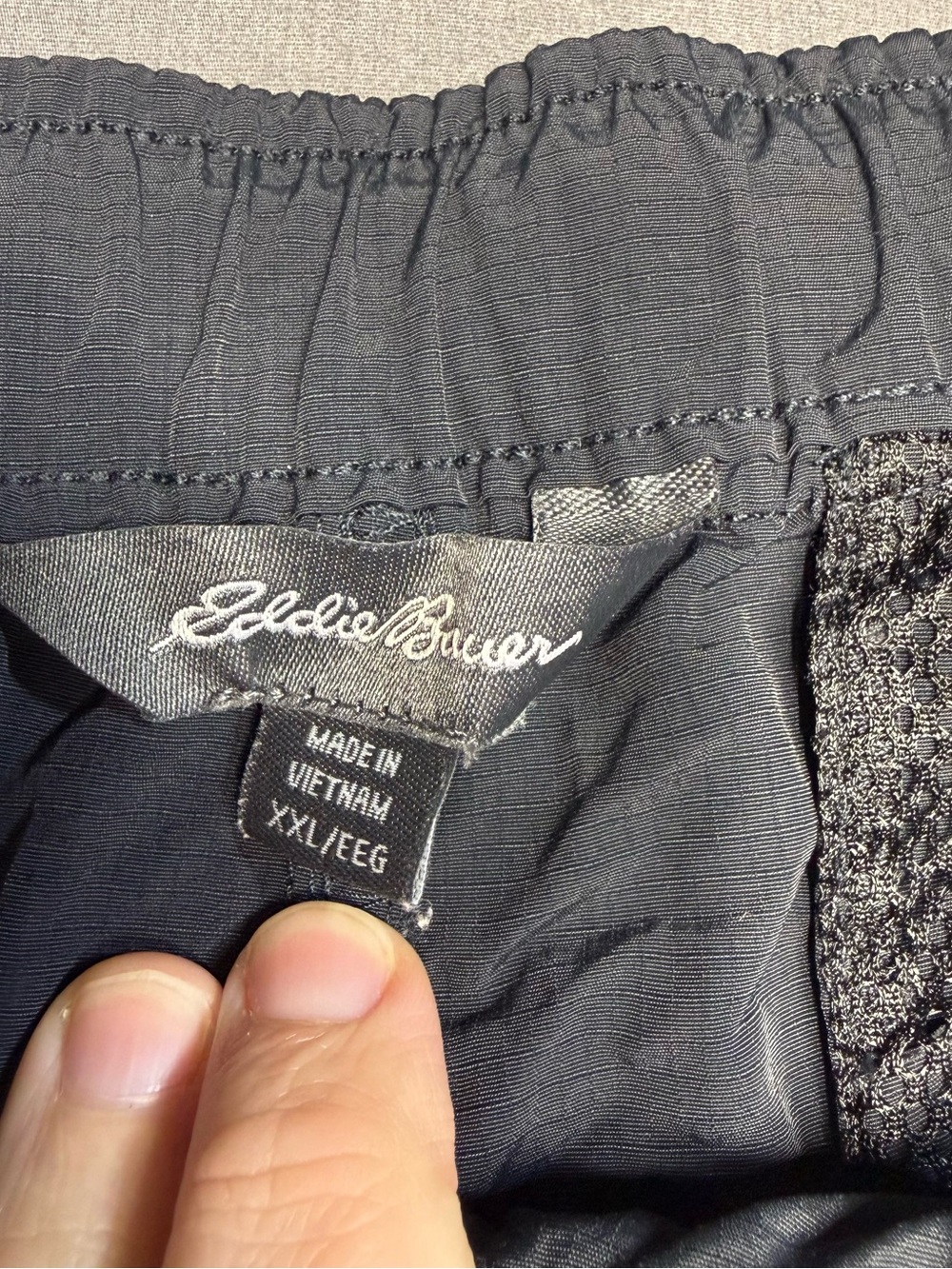 Eddie Bauer Black Active Hybrid Shorts with Webbing Belt - Picture 2 of 6